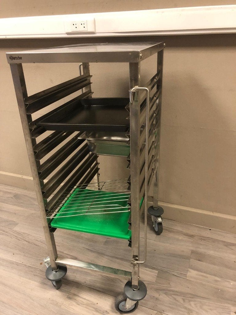 Professionele Bartscher RVS Regaalwagen / Stellingwagen, Ophalen, Gebruikt, Inox Meubilair