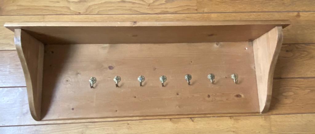 Dennen wand kapstok 83 cm x 30 cm, Gebruikt, Minder dan 100 cm, Hout, Ophalen