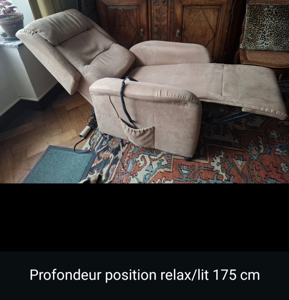 Fauteuil électrique qui se relève, Maison & Meubles, Fauteuils, 75 à 100 cm, Moder, Comme neuf, Enlèvement