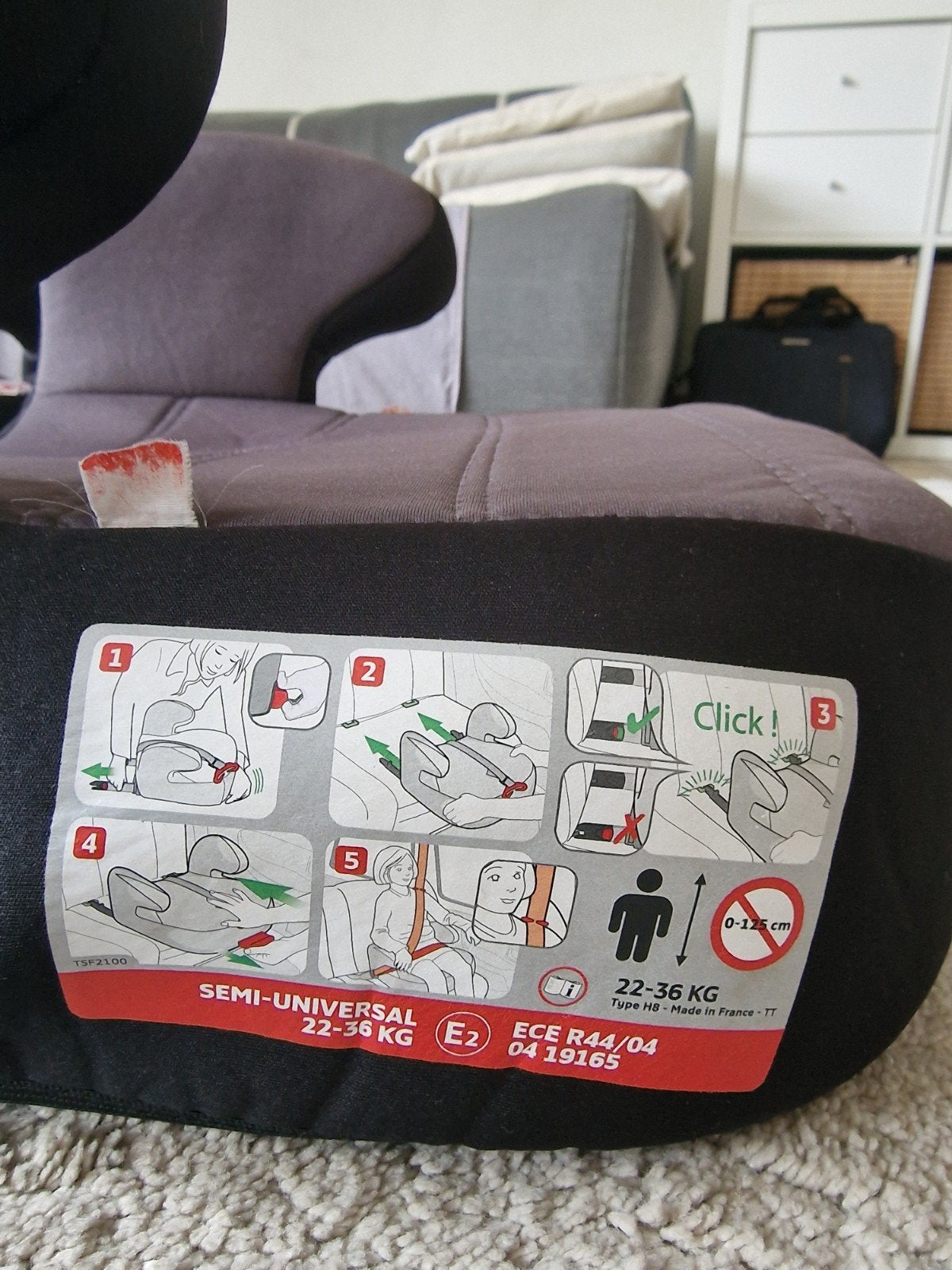 Autostoelverhoger, 22 t/m 36 kg, Isofix