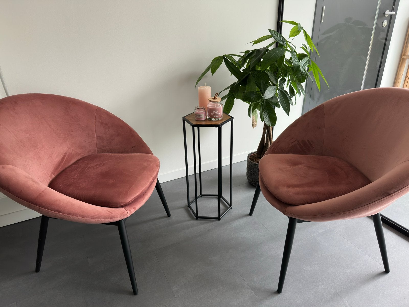 2 rosé zeteltjes voor kantoor, Aankleding binnen, Ophalen, Gebruikt, Stoel