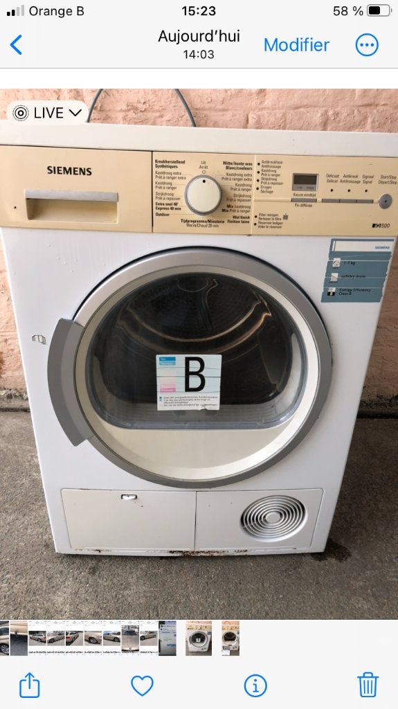 Sèche-linge Siemens à condensation, Electroménager, Enlèvement