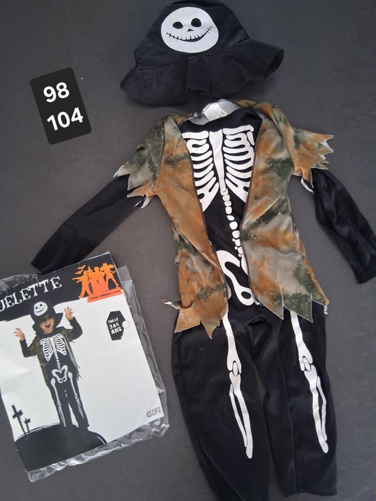 Verkleedkledij skelet maat 98 104 halloween, Kinderen en Baby's, Ophalen of Verzenden