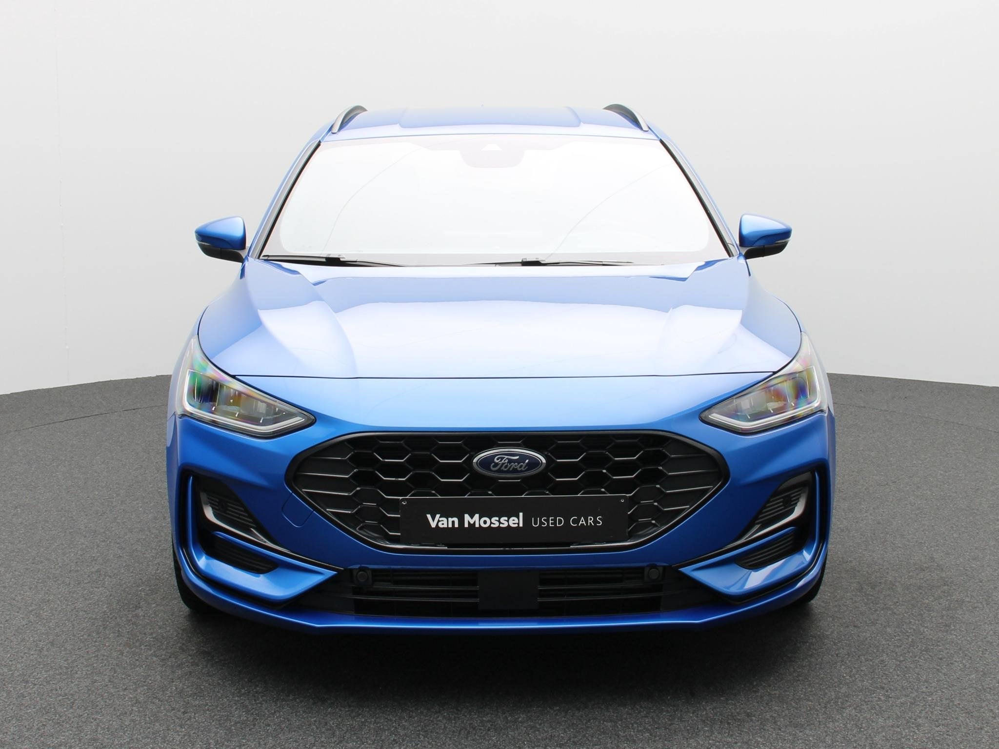 Ford Focus 1.0i EcoB. MHEV 114kW ST-Line Design DCT, Auto's, Gebruikt, Blauw, Verwarmde buitenspiegels, 155 pk