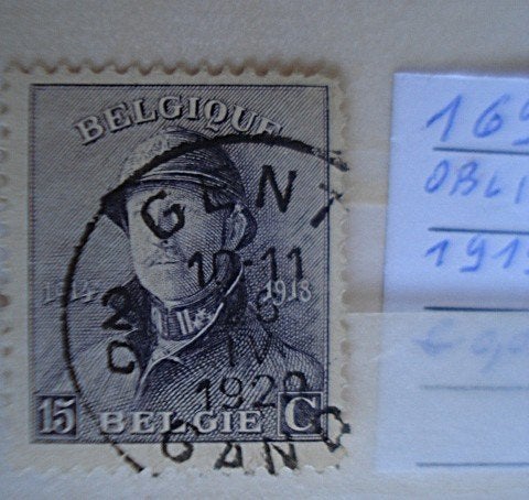 Belgique  n 169  (O), Envoi, Affranchi, Oblitéré