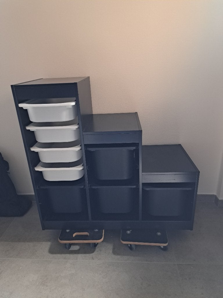 Trofast ikea zwart/wit, Ophalen, Gebruikt