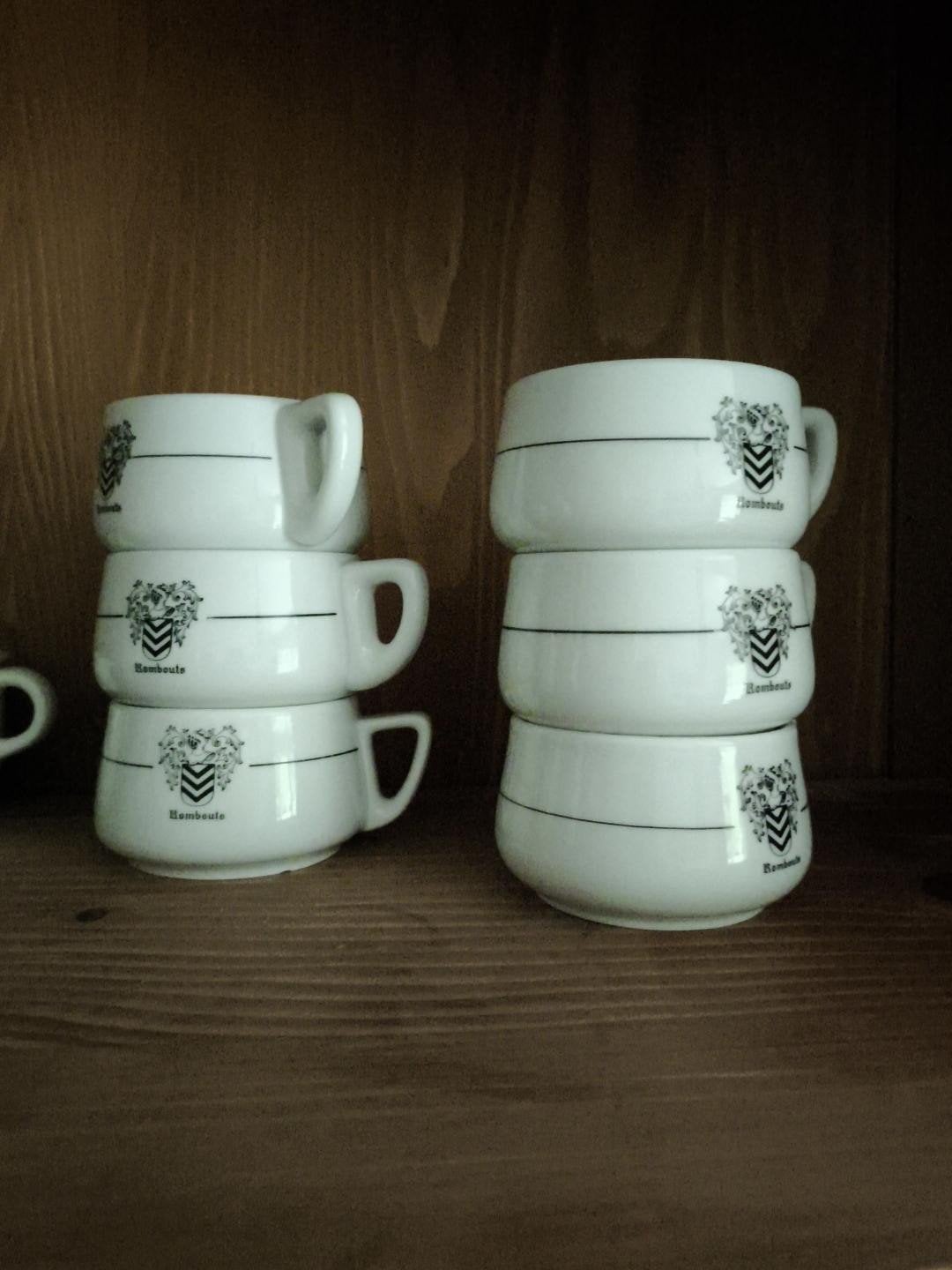 Lot de 6 tasses à café vintage Rombouts - Schönwald, Enlèvement ou Envoi, Porcelaine, Vintage