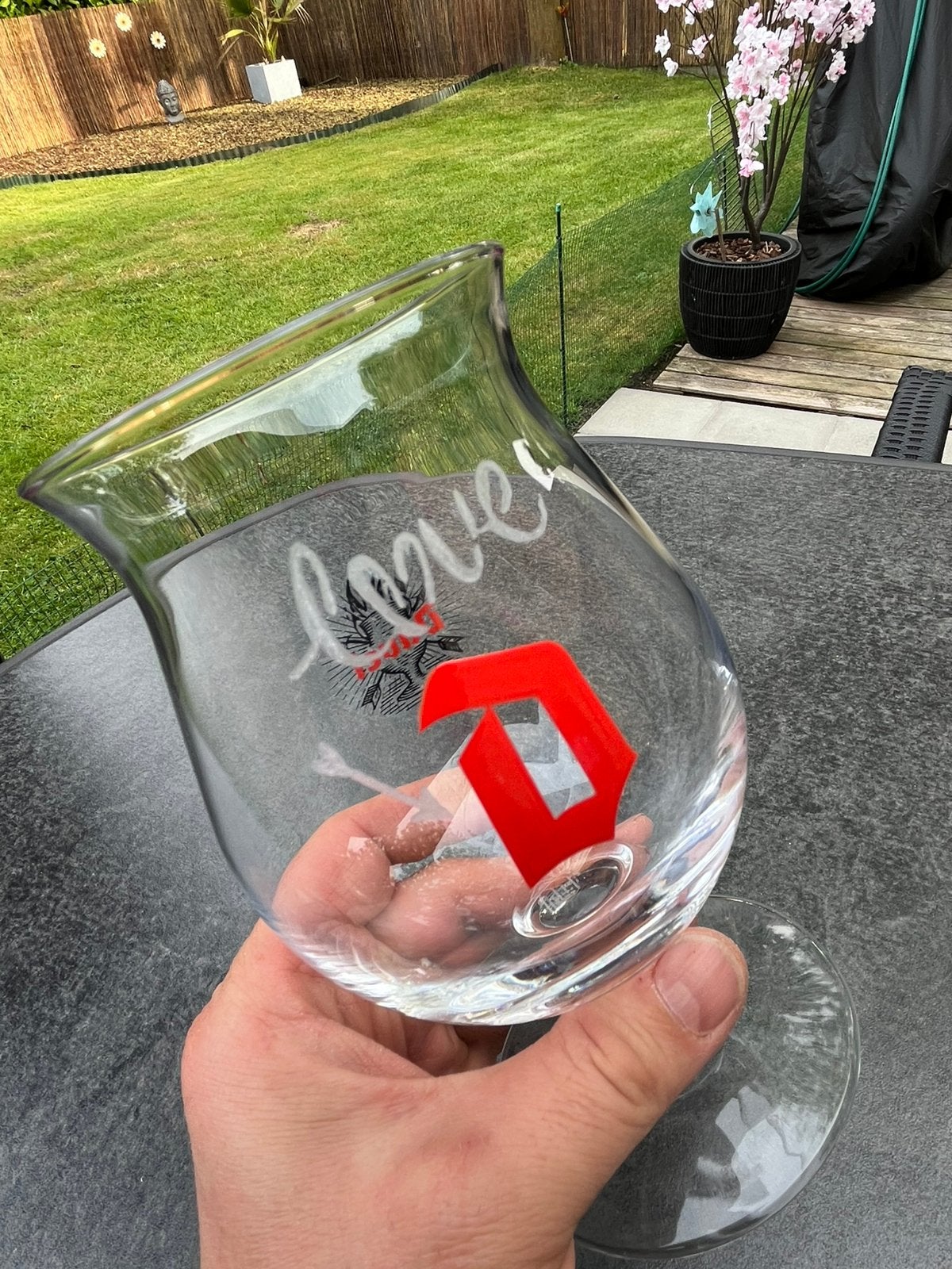 Duvel - “Love” glas, Ophalen of Verzenden, Zo goed als nieuw