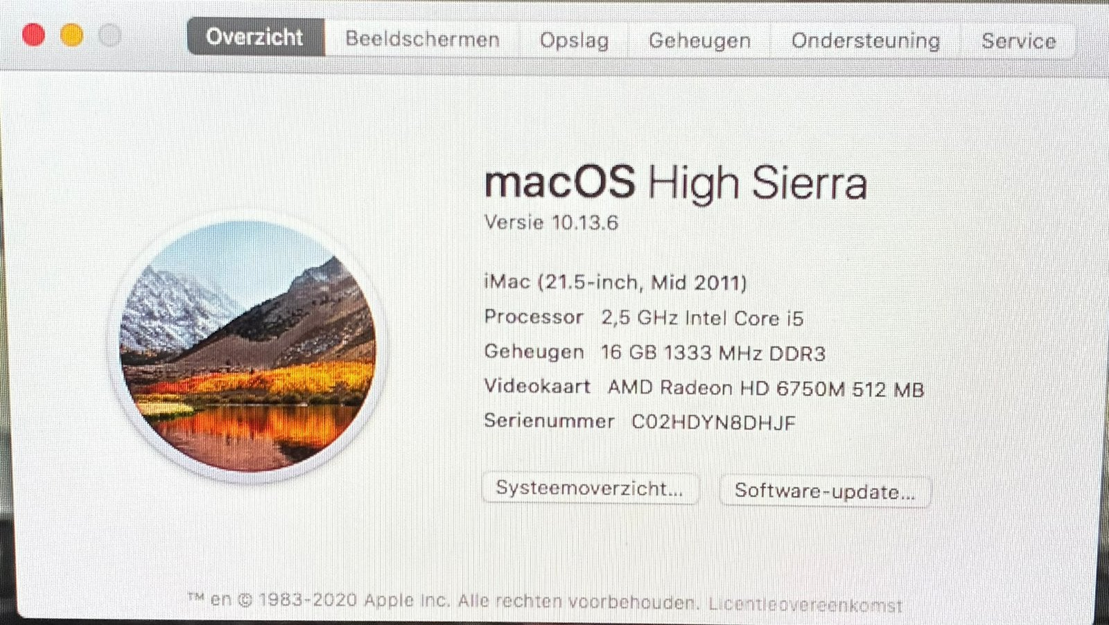MacOS high Sierra, Computers en Software, Ophalen, Gebruikt, 16 GB, 2 tot 3 Ghz