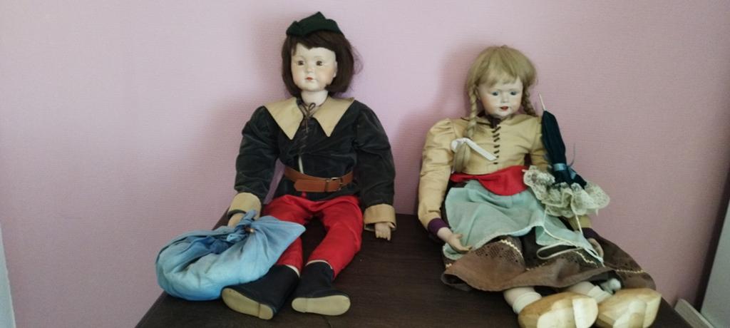 Echte handgemaakte porseleinen poppen Tijl en Nele, Enlèvement