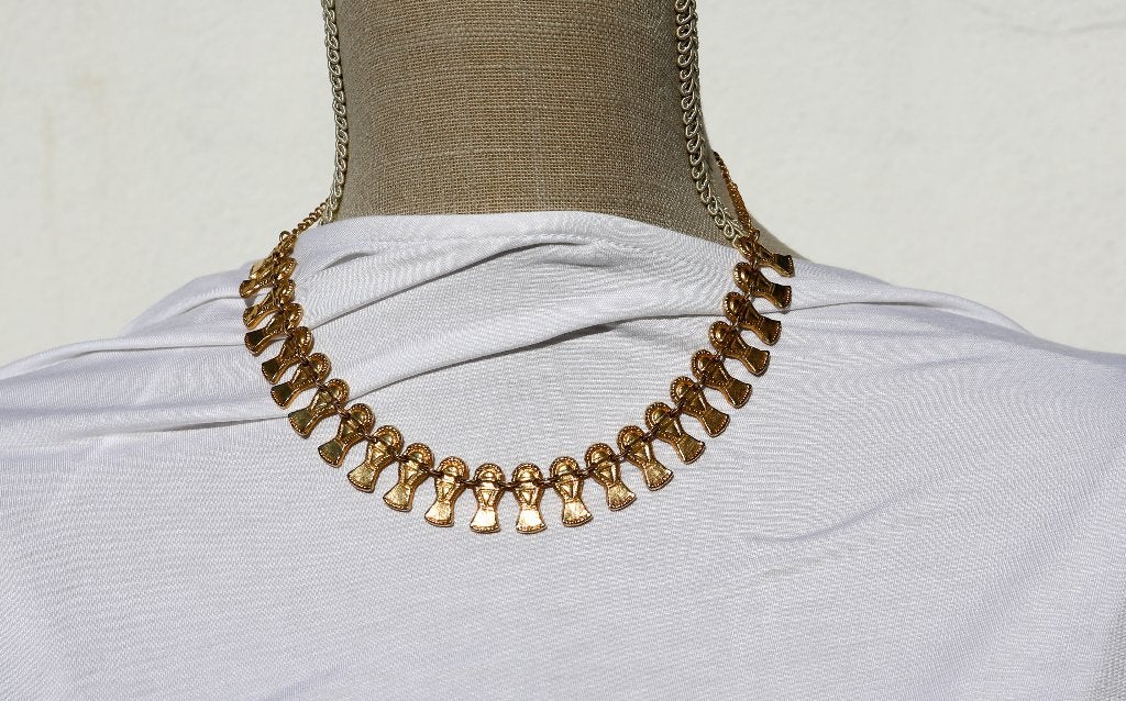 Collier ras-du-cou doré - vintage, Enlèvement ou Envoi, Comme neuf, Or