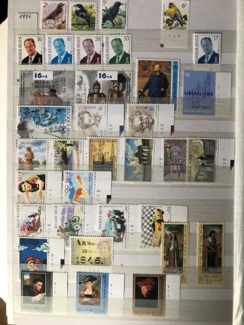 België 1996 Complete jaargang postzegels postfris, Postzegels en Munten, Postzegels | Europa | België, Orginele gom, Ophalen of Verzenden