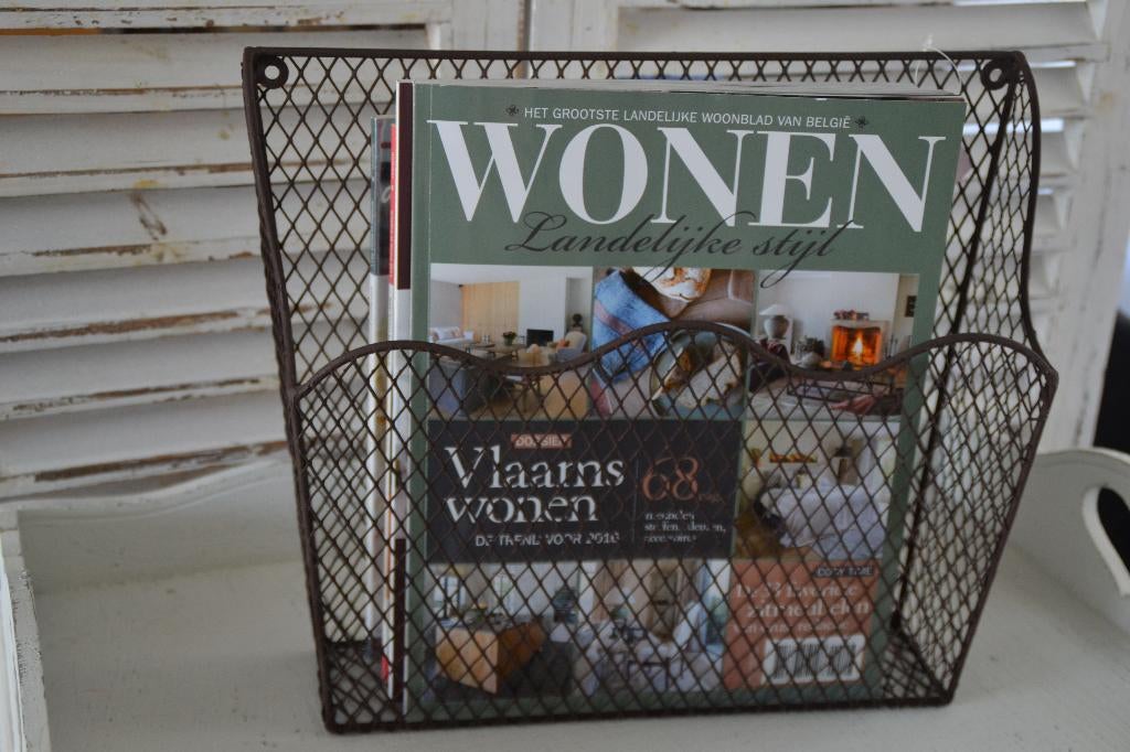 Wand Tijdschriftenhouder / magazinehouder muur - Landelijk, Huis en Inrichting, Woonaccessoires | Krantenbakken en Lectuurbakken