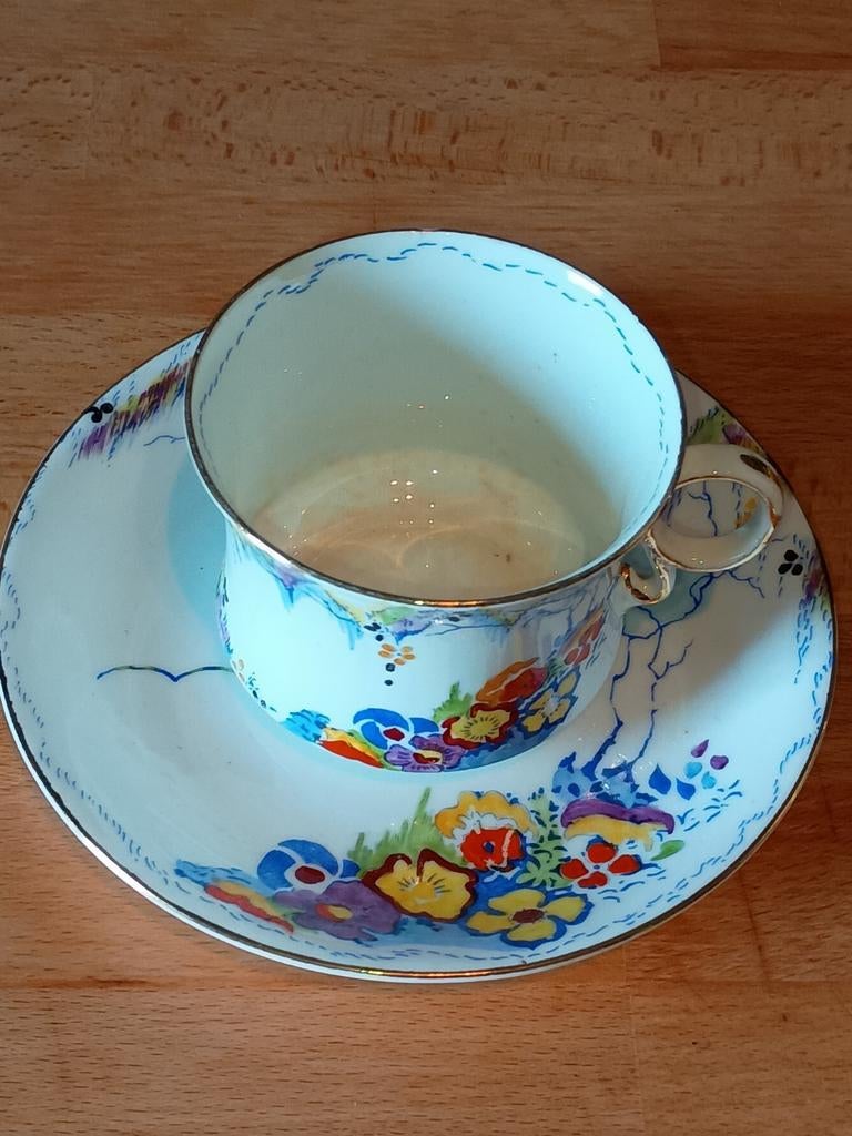 prachtige Art Deco Carlton China  koffiekopjes, Ophalen of Verzenden