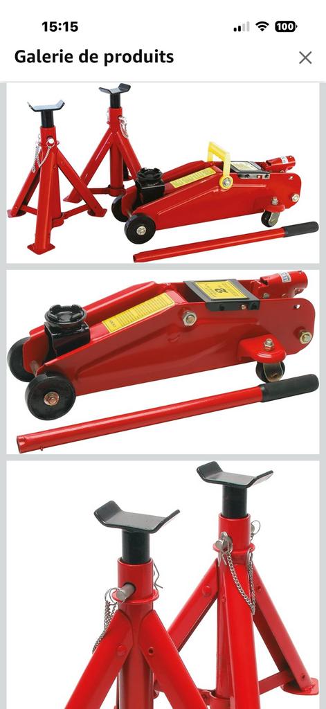 Cric rouleur 2000kg avec chandelle prix disc., Autos : Divers, Enlèvement, Neuf, Hydraulique