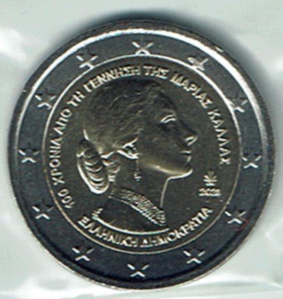 2 euro munt Griekenland 2023 Maria Callas UNC, Verzenden, Griekenland, 2 euro, Losse munt
