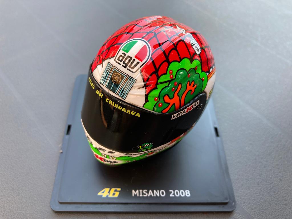 Valentino Rossi 1:5 helm 2008 Misano Yamaha YZR-M1 MotoGP, Ophalen of Verzenden, Nieuw, Motoren