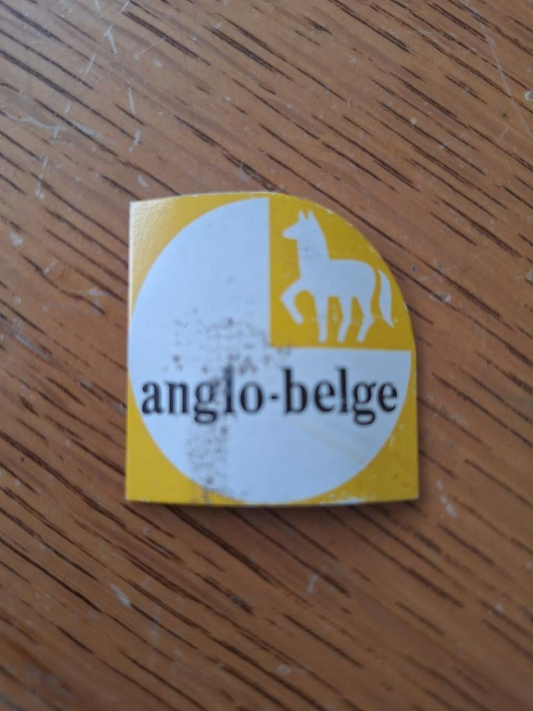 Brouwerij Anglo Belge Zulte metalen plaatsje van beker, Verzamelen, Biermerken, Ophalen of Verzenden