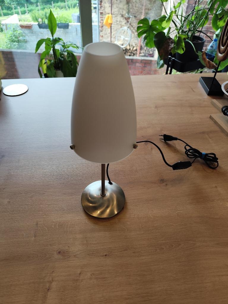 Lampe de chevet, Maison & Meubles, Enlèvement, Comme neuf, Verre, Moins de 50 cm