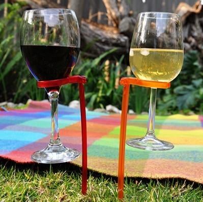 Picknick set / kampeer set bekerhouders, plastic borden, ..., Ophalen of Verzenden, Gebruikt