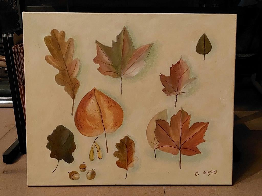 Schilderij ´herfstbladeren´ afmetingen 50x60cm, Ophalen