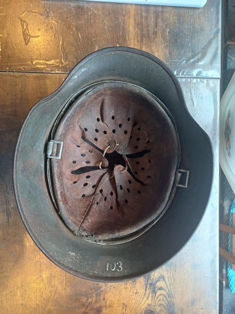 M35 kriegsmarine helm reissue, Verzamelen, Ophalen of Verzenden, Marine, Helm of Baret