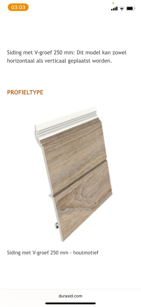 Durasid gevelbekleding woodland oak, Doe-het-zelf en Bouw, Ophalen, Nieuw