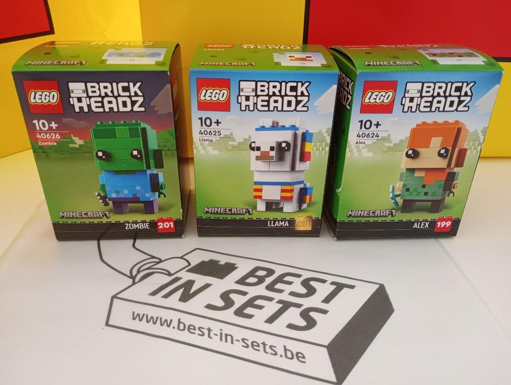 LEGO - 40624 - 40625 - 40626 - Minecraft Brickheadz, Neuf, Enlèvement ou Envoi, BrickHeadz, Lego