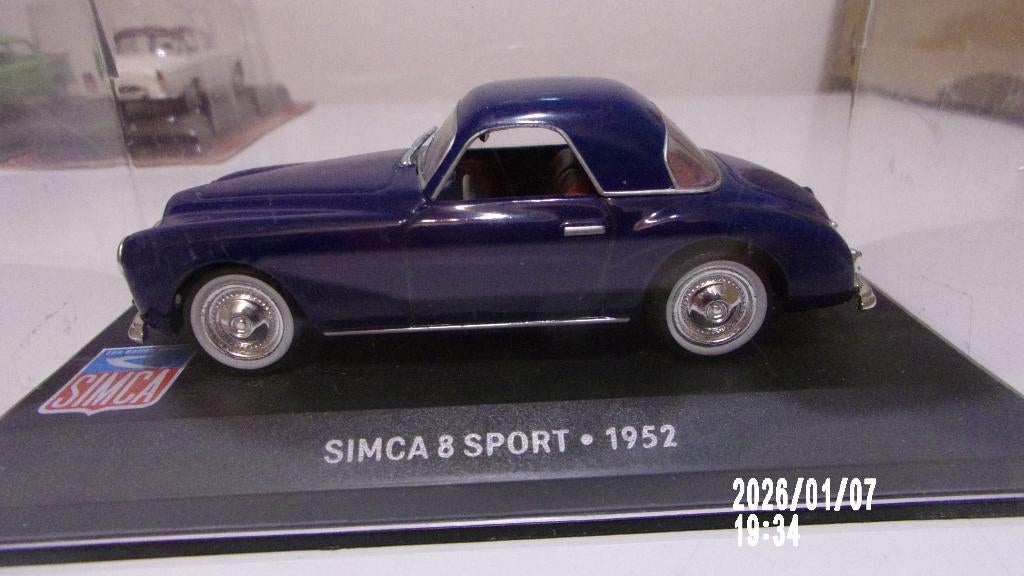 SIMCA COLLECTION. 8 SPORT 52.1/43 COMME NEUVE, Ophalen of Verzenden, Zo goed als nieuw, Auto, Overige merken