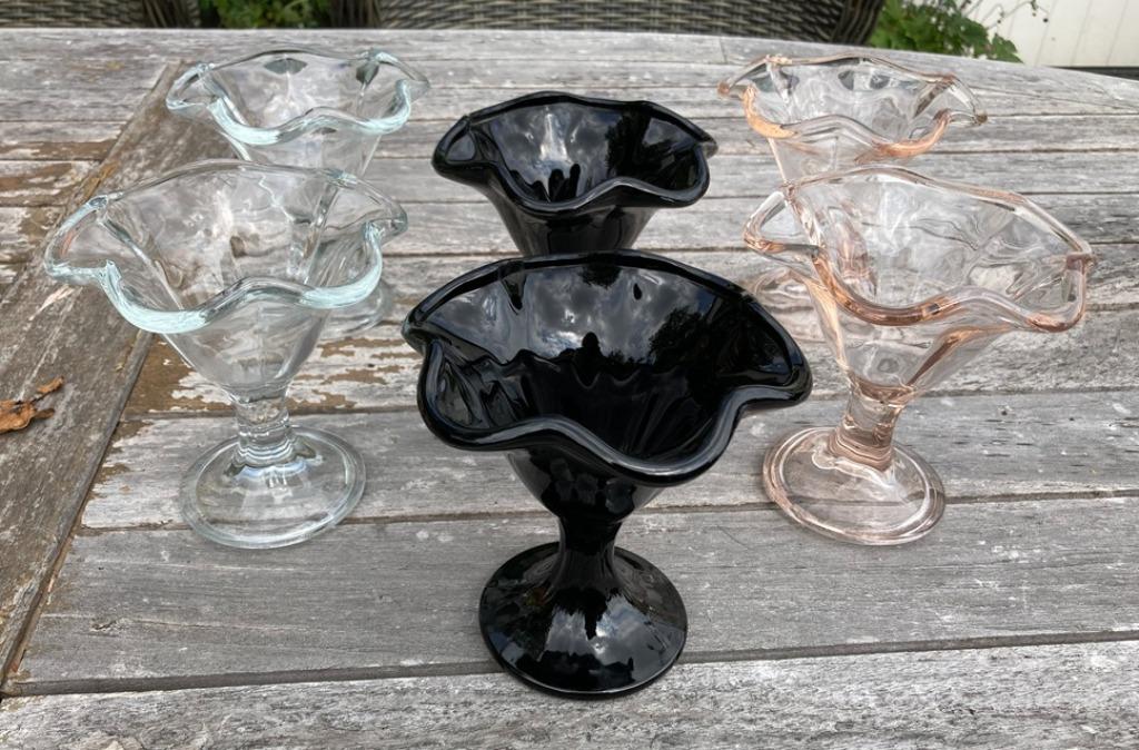 IJSCOUPE GLAZEN 6 STUKS 3 KLEUREN, Enlèvement ou Envoi, Comme neuf, Verre, Balance ou Balances