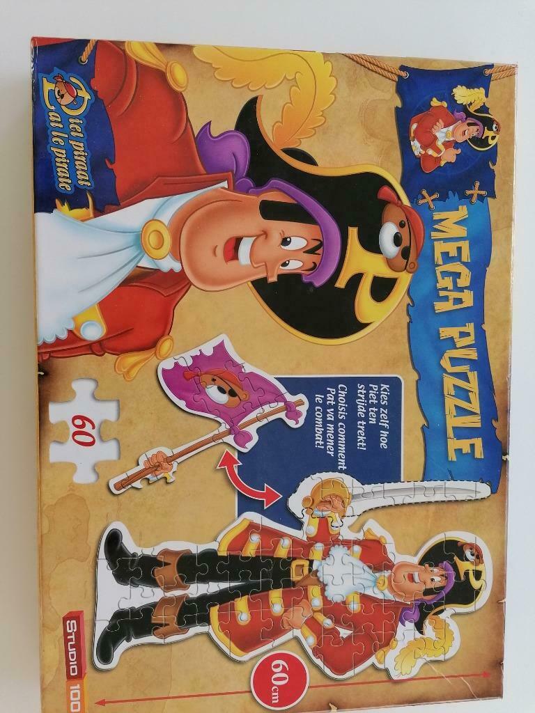 Puzzel Piet piraat, Ophalen of Verzenden, Meer dan 50 stukjes, Gebruikt, 4 tot 6 jaar