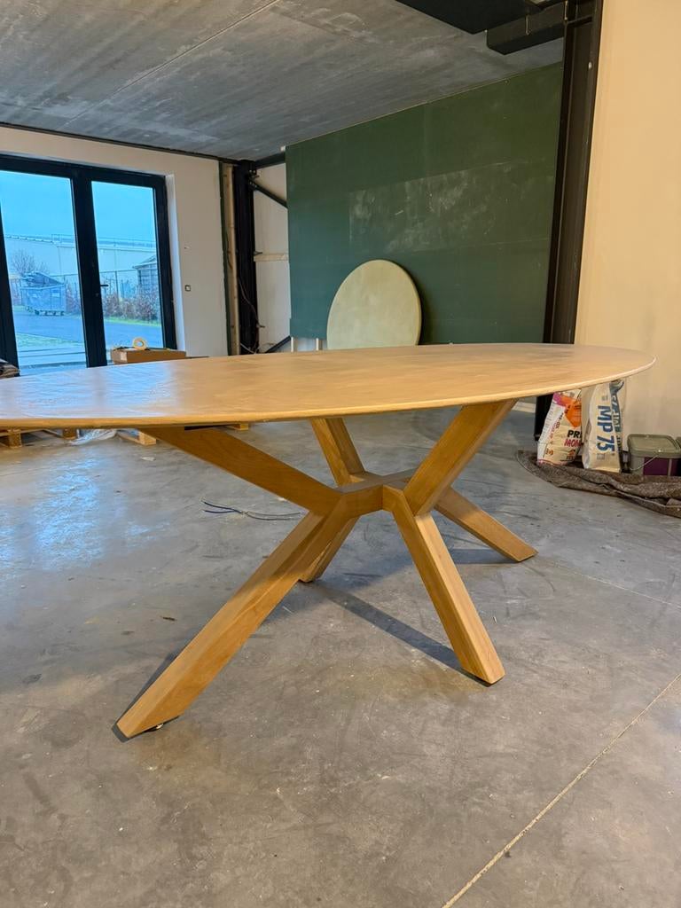 Handgemaakte Mortex Tafel, Zalmroze - Nieuw!, Huis en Inrichting, Tafels | Eettafels, Ophalen, Zo goed als nieuw