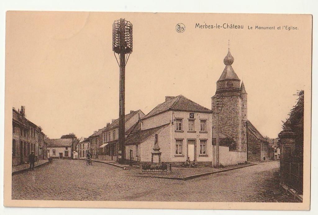 Merbes Le Château Le Monument et l'Eglise, Verzenden, Gelopen, Henegouwen