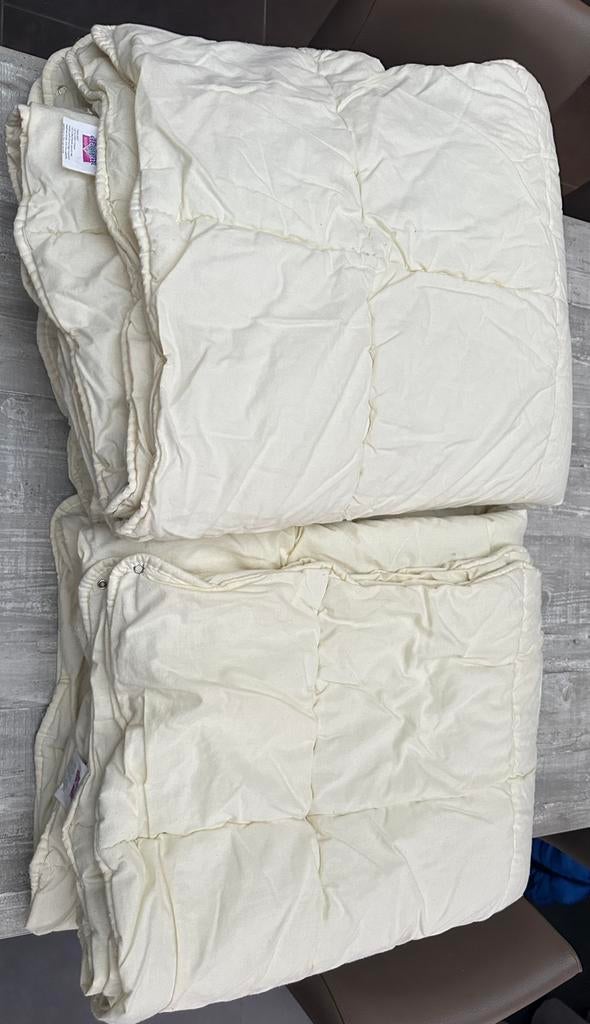 Donsdeken 1persoon winter en zomer, Ophalen, Gebruikt, Eenpersoons, Beige