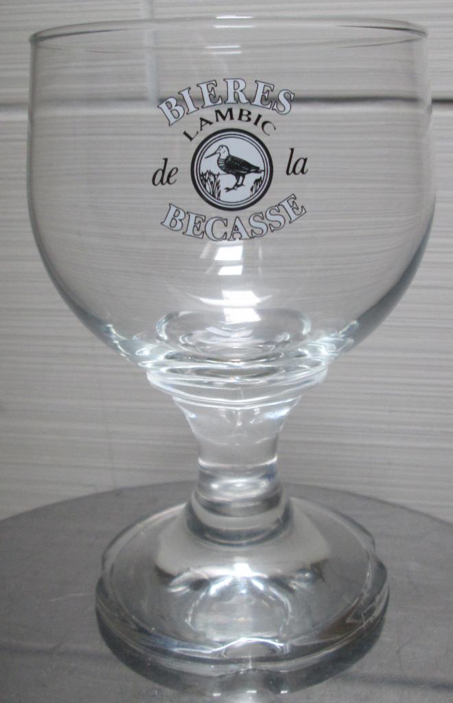 Oud glas 'Bières Lambic de la Bécasse", Verzamelen, Ophalen of Verzenden, Gebruikt, Glas of Glazen, Overige merken