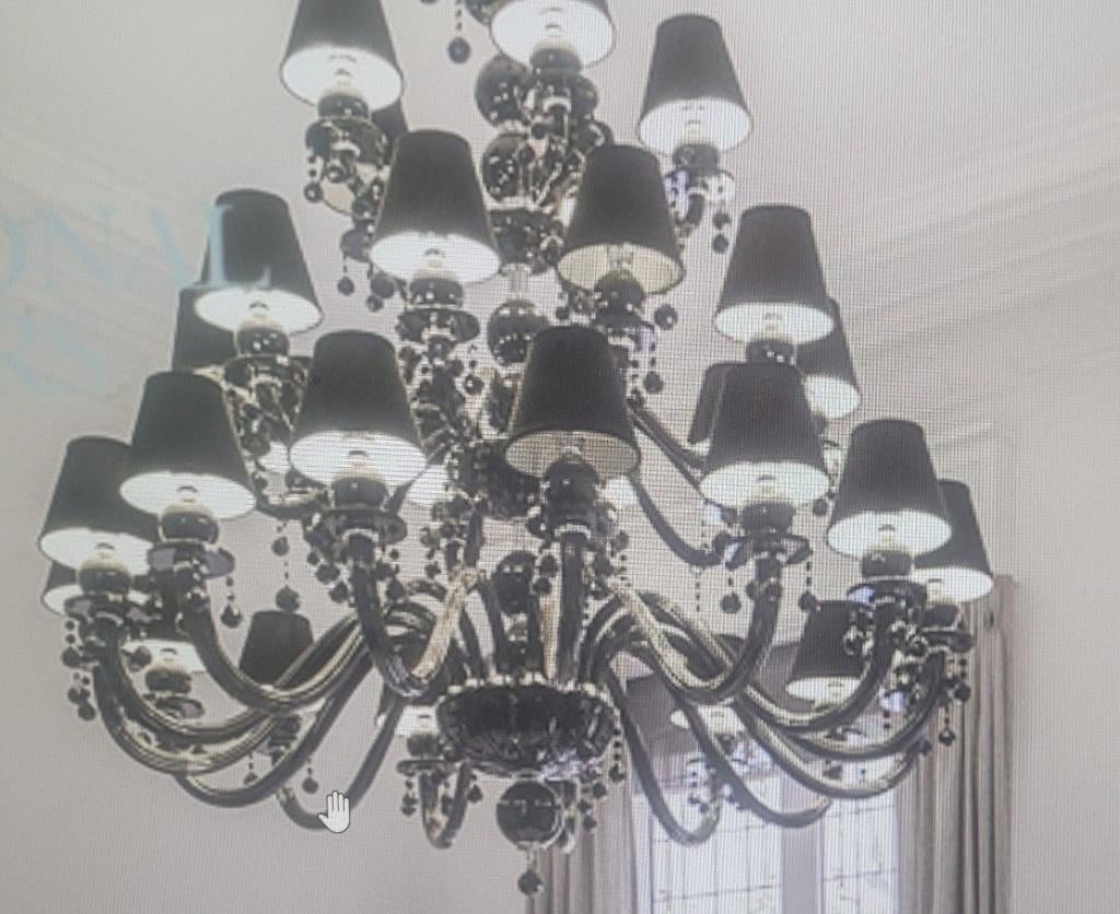 Grand lustre en verre noir - Lustre, Enlèvement, Comme neuf, Verre, Modern Barok -model Baccarat