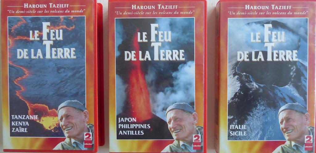 VHS serie vulcanoloog Haroun Tazieff Le Feu de la Terre, Ophalen of Verzenden, Zo goed als nieuw