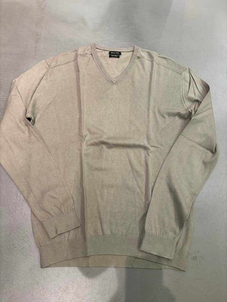 Pull fin Massimo Dutti kaki Taille XL, Enlèvement ou Envoi, Taille 56/58 (XL), Comme neuf, Vert