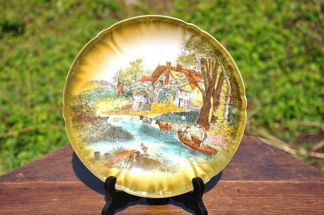 assiette decorative bonn couple dans barque