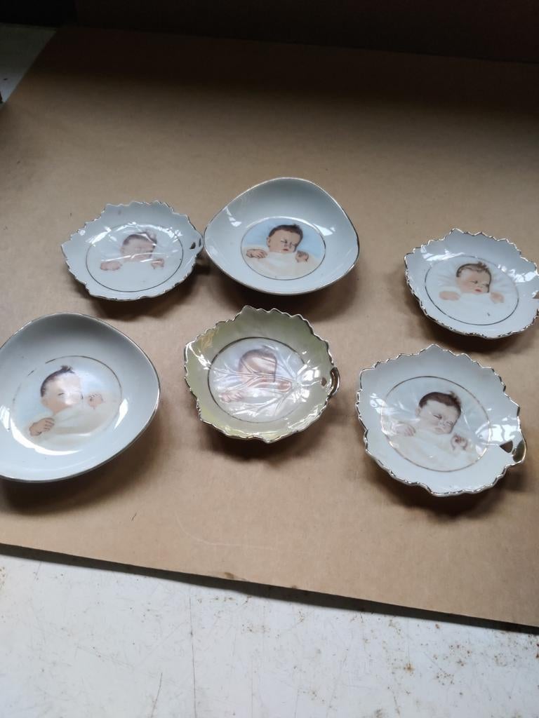 6 kleine bordjes baby, Ophalen of Verzenden