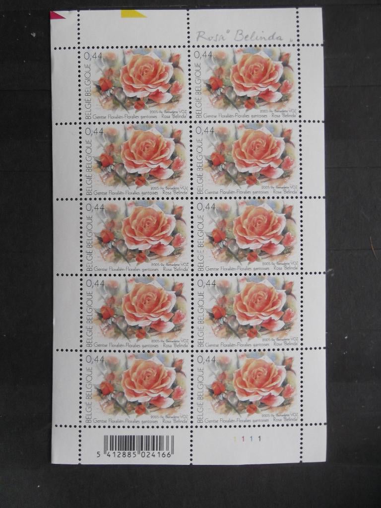 3383 Rosa Belinda MNH, Timbres & Monnaies, Timbres | Europe | Belgique, Enlèvement ou Envoi, Non oblitéré, Timbre-poste