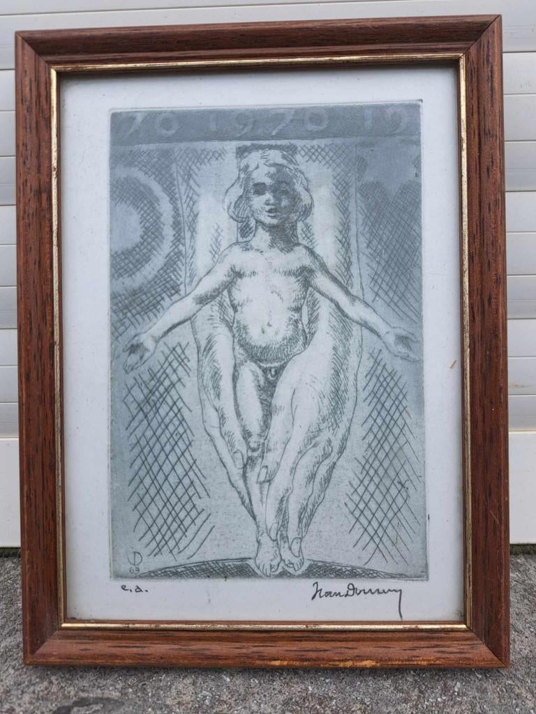 eau forte epreuve d artiste signe jean donnay, Antiquités & Art, Enlèvement ou Envoi