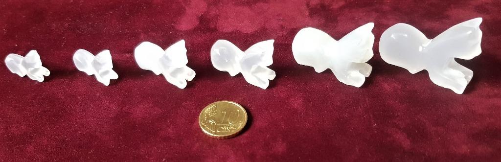 Serie van 6 kleine stenen katten, Ophalen of Verzenden, Gebruikt