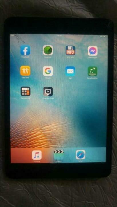 Apple Ipad mini Wifi 16 gb verre cassé fonctionne originale, Ophalen of Verzenden, Gebruikt, Apple iPad, 16 GB