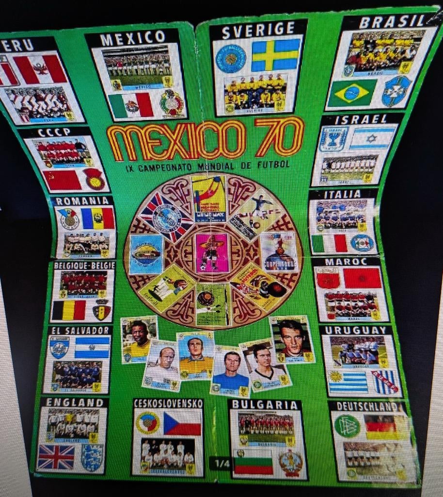 PANINI REKLAME POSTER WORLD CUP MEXICO 70 VOETBAL uniek !!!, Verzamelen, Verzenden
