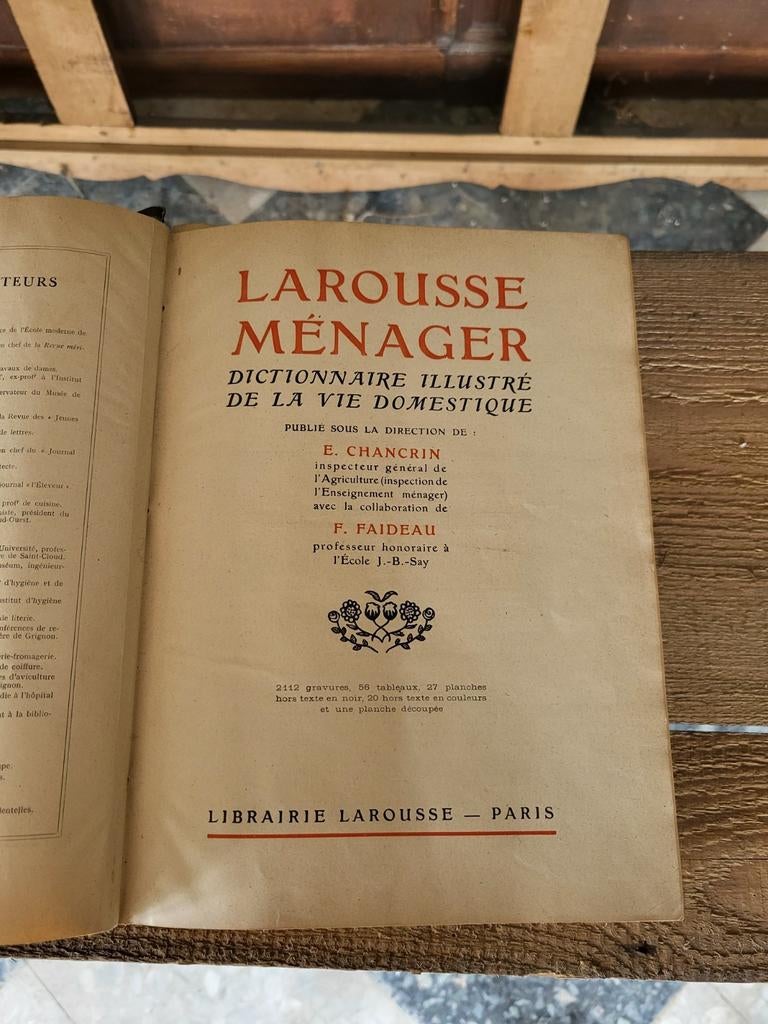 LAROUSSE MENAGER - années '30, Enlèvement ou Envoi