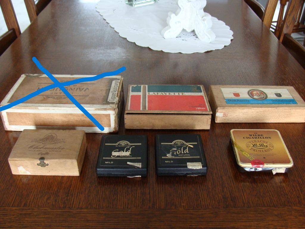 divers boîtes à cigare vides, en bois, métal et pvc, vintage, Enlèvement ou Envoi, Comme neuf, Boite à tabac ou Emballage