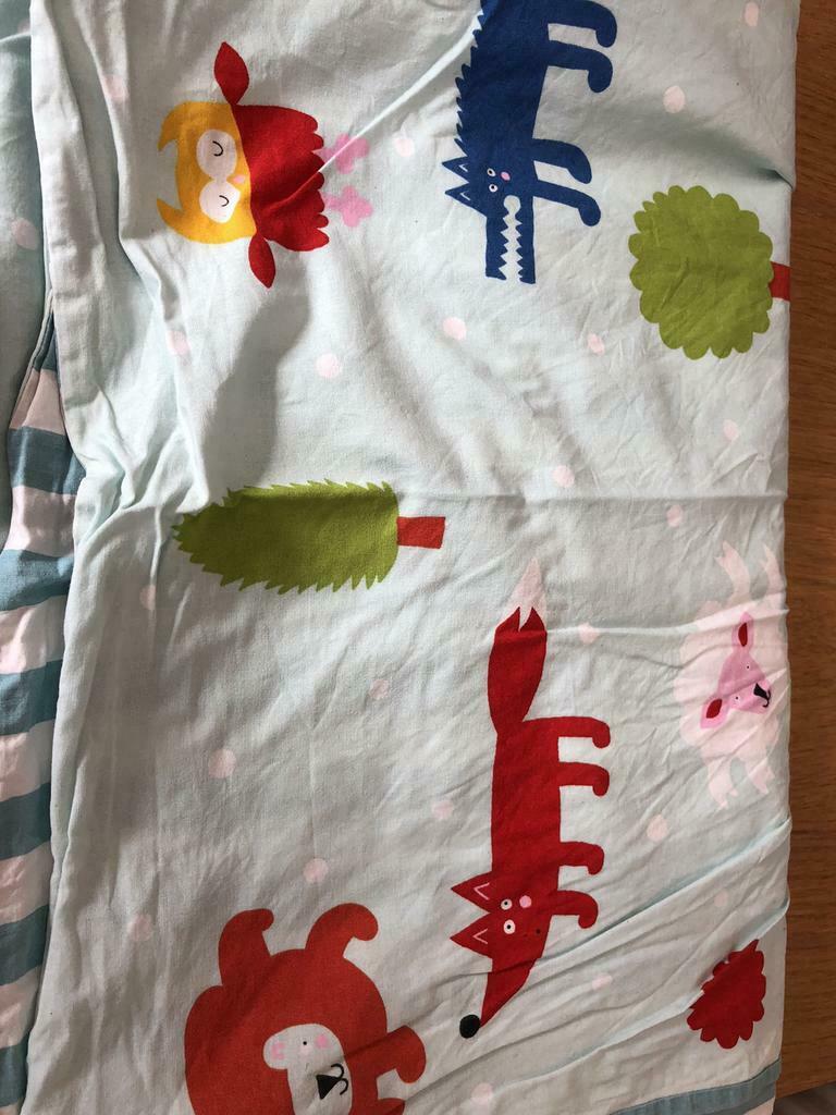 Lakenset kinderbed met dieren, Ophalen of Verzenden, Gebruikt