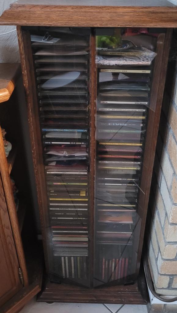 Meuble pour CD et DVD, 25 à 75 disques, Comme neuf, Enlèvement, Bois