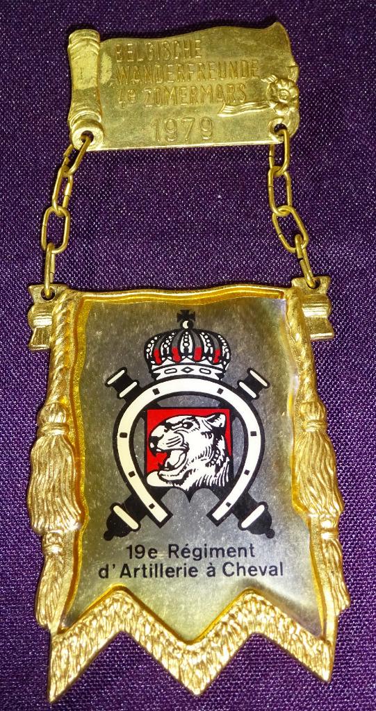 Marsmedaille ABL 19e regiment Artillerie te paard, Verzenden, Landmacht, Lintje, Medaille of Wings